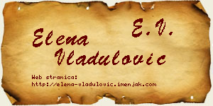 Elena Vladulović vizit kartica